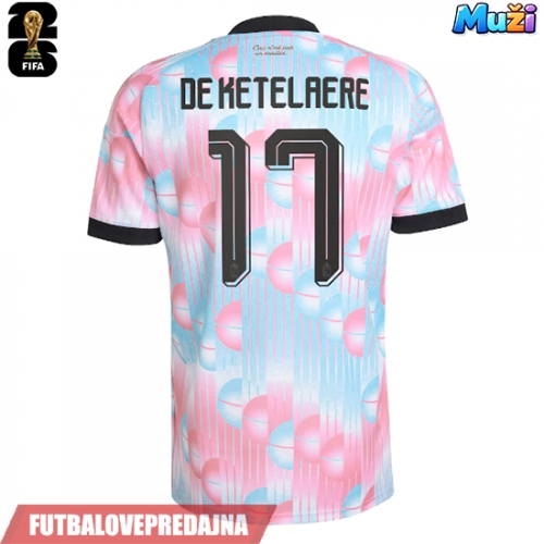 Lacne Muži Futbalové dres Belgicko Charles De Ketelaere #17 MS 2026 Krátky Rukáv - Preč